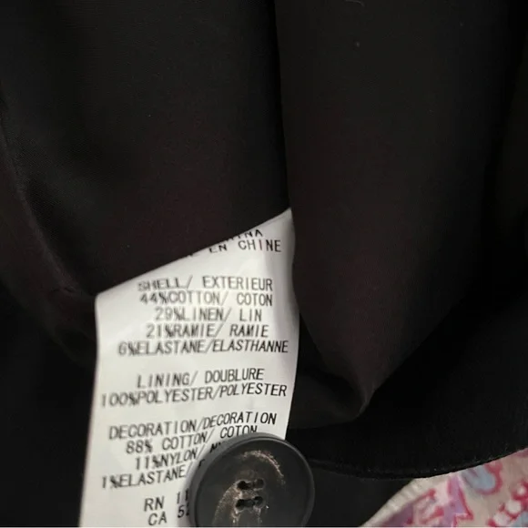 SOLD Helmut Lang Cotton-Linen Colourblock Blazer - Picture 4 of 6